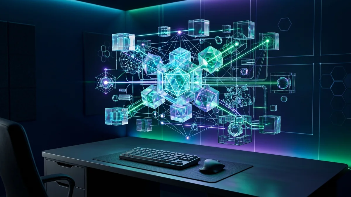 3D концепт робочого простору незалежного розробника програмного забезпечення