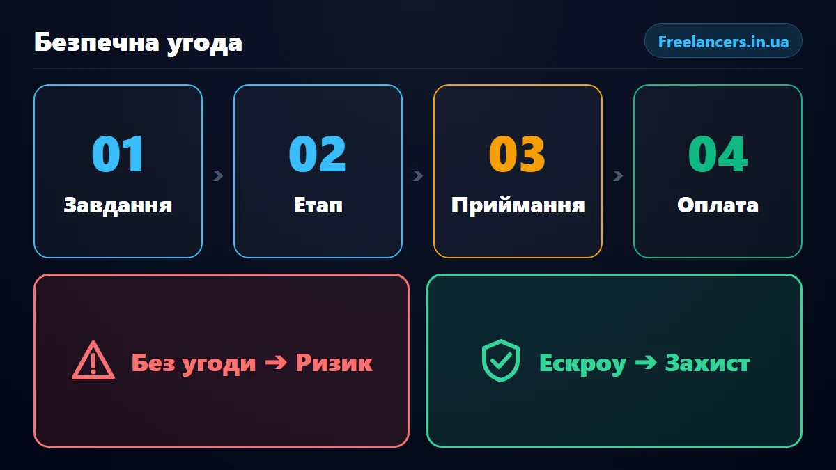 Безпечна угода: завдання, етап, приймання, оплата